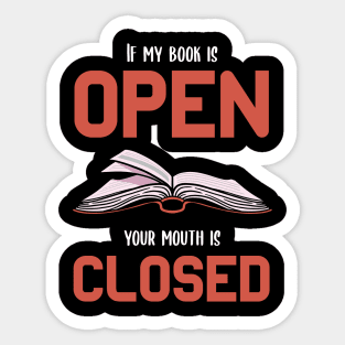 Book Lovers Gifts Bookworm Bibliophile Sticker